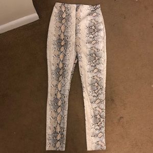 Snake Skin leather pants